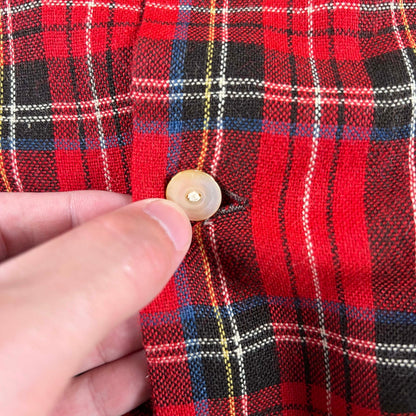 40s/50s 'American Field' Hunting Vest + Red Plaid Flannel- XL