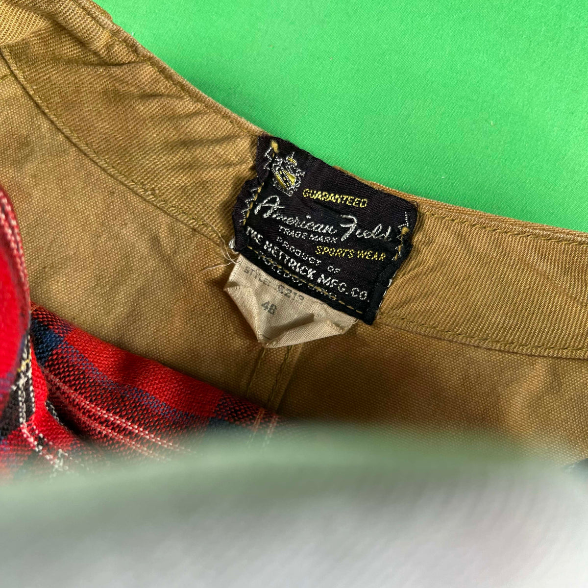 40s/50s 'American Field' Hunting Vest + Red Plaid Flannel- XL