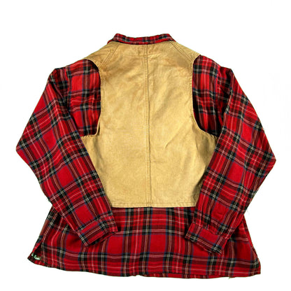 40s/50s 'American Field' Hunting Vest + Red Plaid Flannel- XL