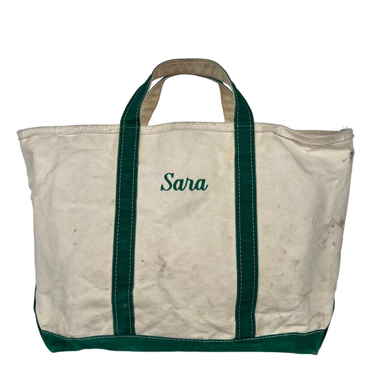 Sara's 90s L.L. Bean Canvas z/u Boat and Tote Bag- Large