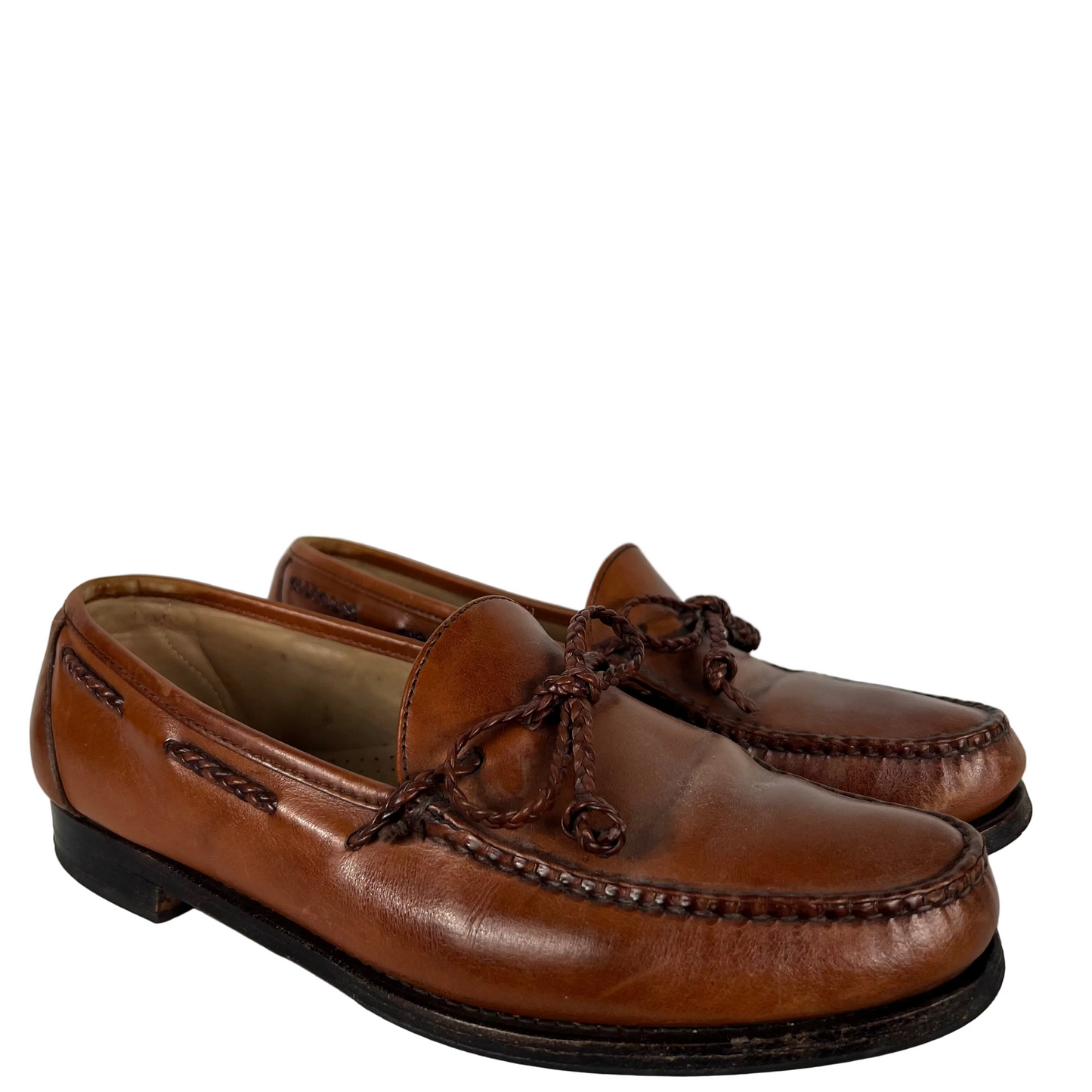 90s Allen Edmonds Leather Bow Tie Loafers- M's 10, W's 11.5