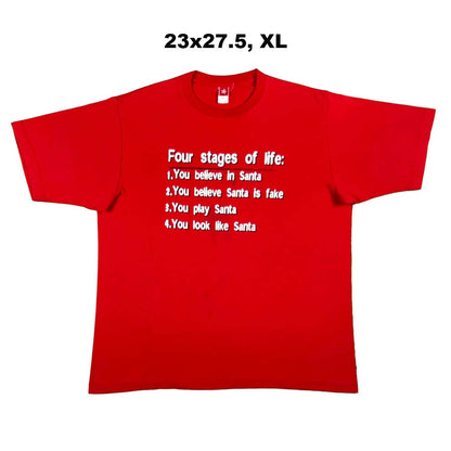 00s Four Stages of Life Santa Tees-SELECT SHIRT