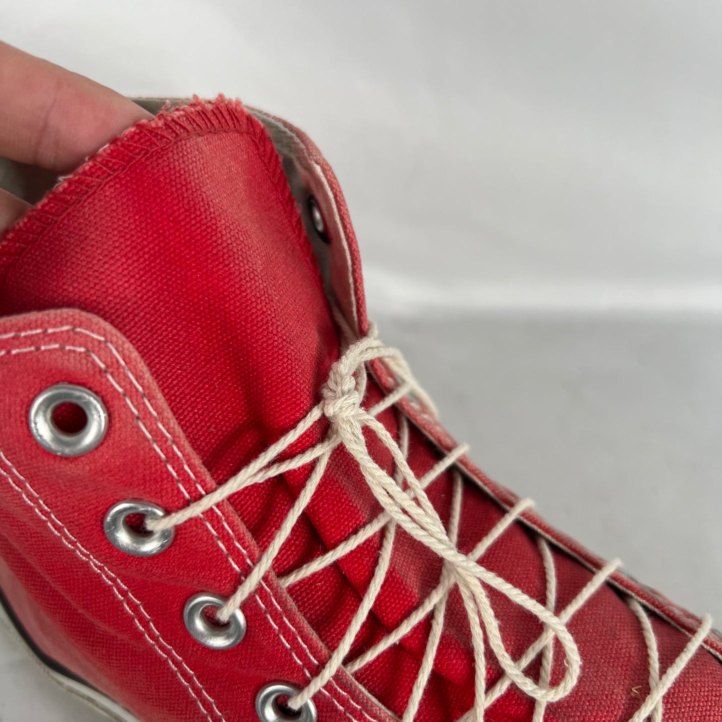 Sun Faded Red High Top Converse- M's 10, W's 11.5