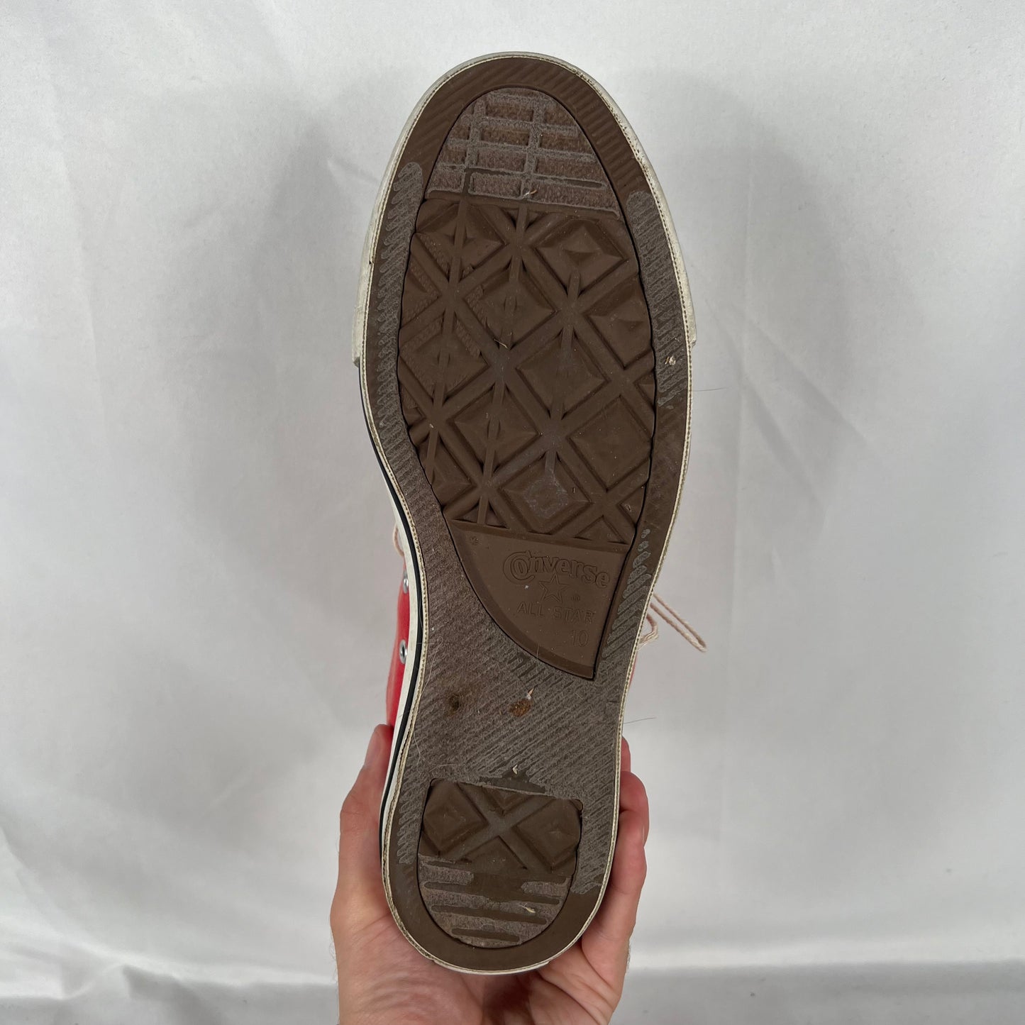 Sun Faded Red High Top Converse- M's 10, W's 11.5