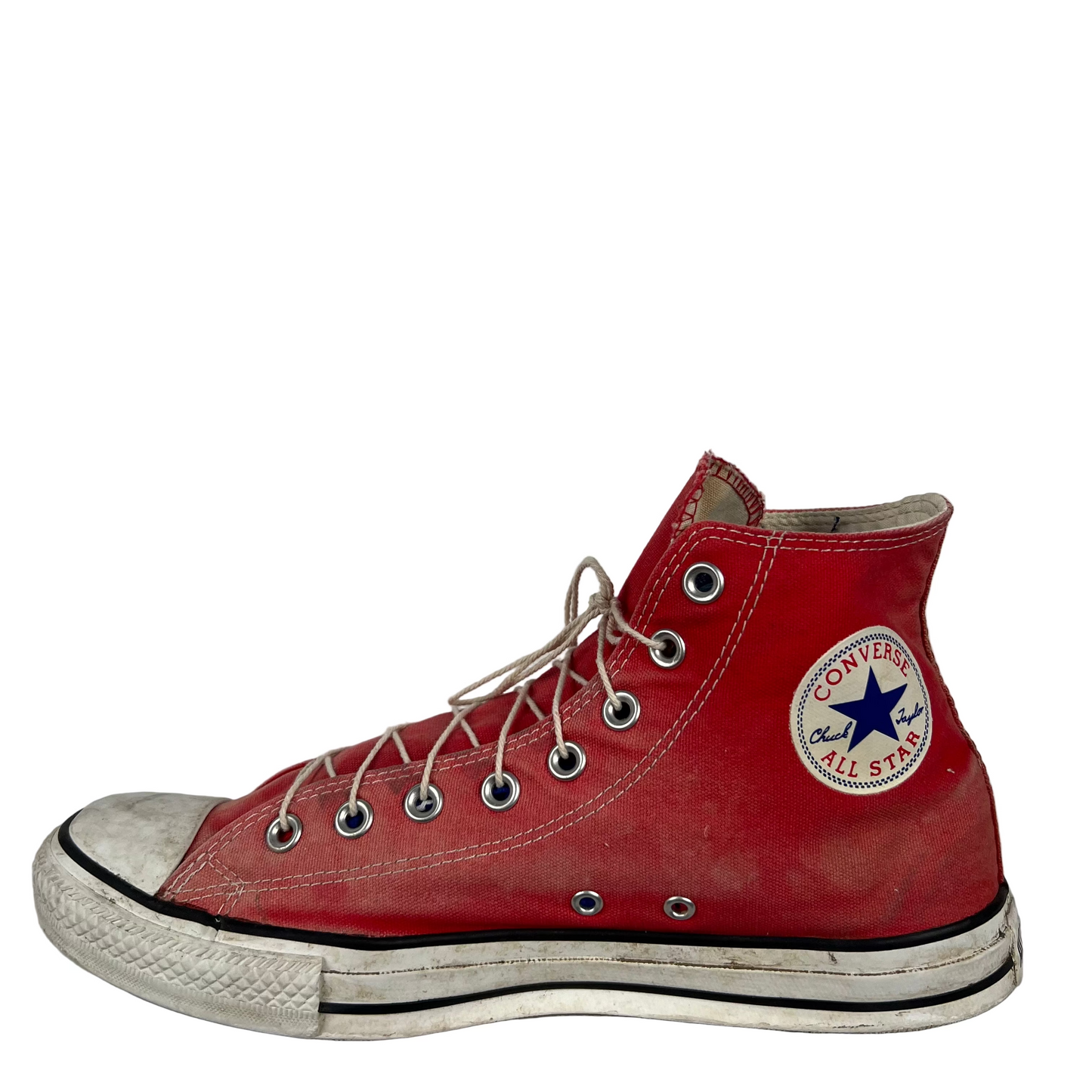 Sun Faded Red High Top Converse- M's 10, W's 11.5