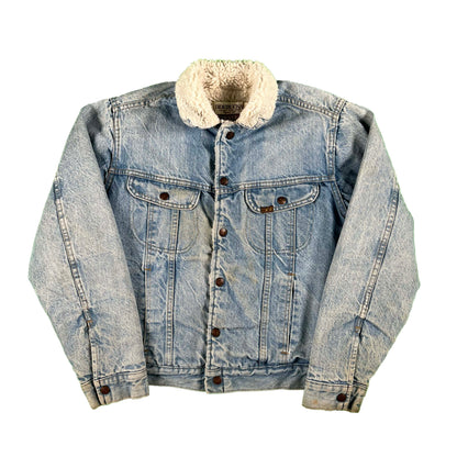 70s Roebucks Sherpa Lined Denim Jacket- M