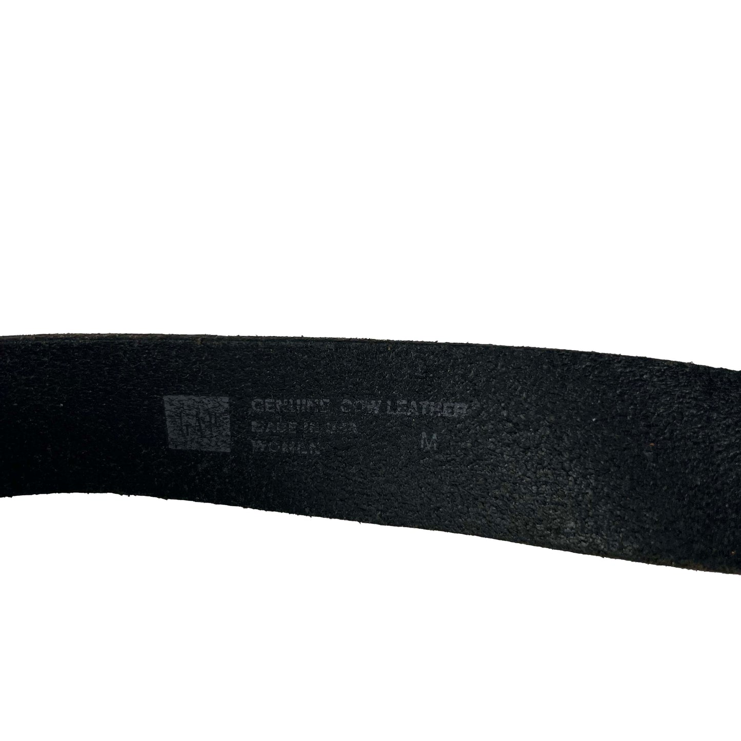 00s Round Buckle Gap Black Leather Belt- 32"-36"