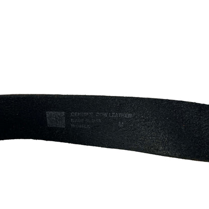 00s Round Buckle Gap Black Leather Belt- 32"-36"