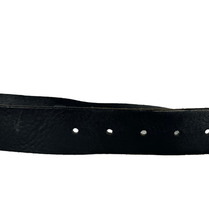 00s Round Buckle Gap Black Leather Belt- 32"-36"