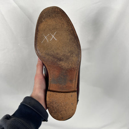 90s Dack's Mahogany Brown Leather Tassel Loafers- M's 13, W's 14.5