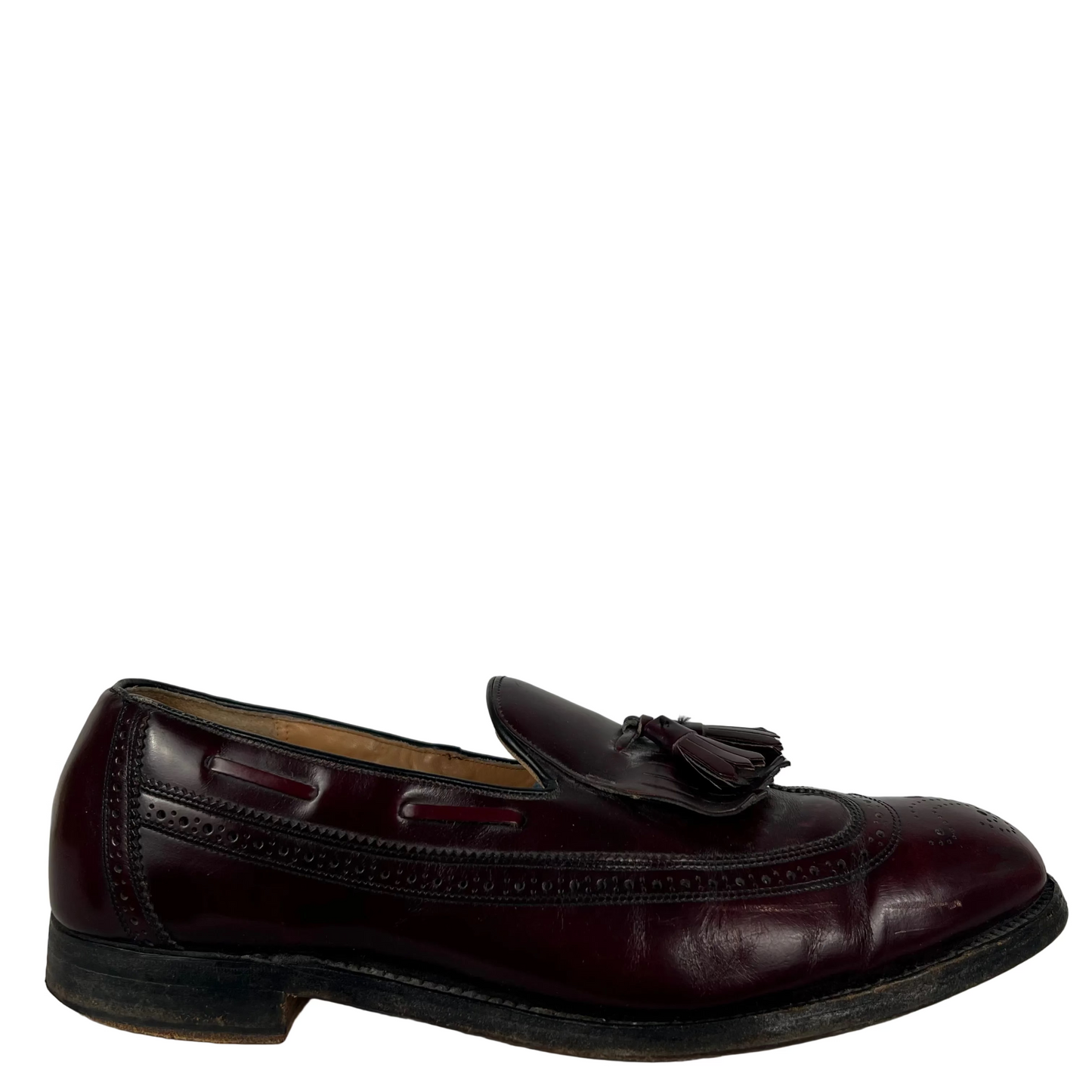 90s Dack's Mahogany Brown Leather Tassel Loafers- M's 13, W's 14.5