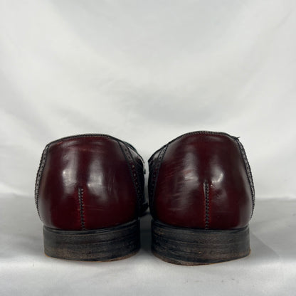 90s Dack's Mahogany Brown Leather Tassel Loafers- M's 13, W's 14.5