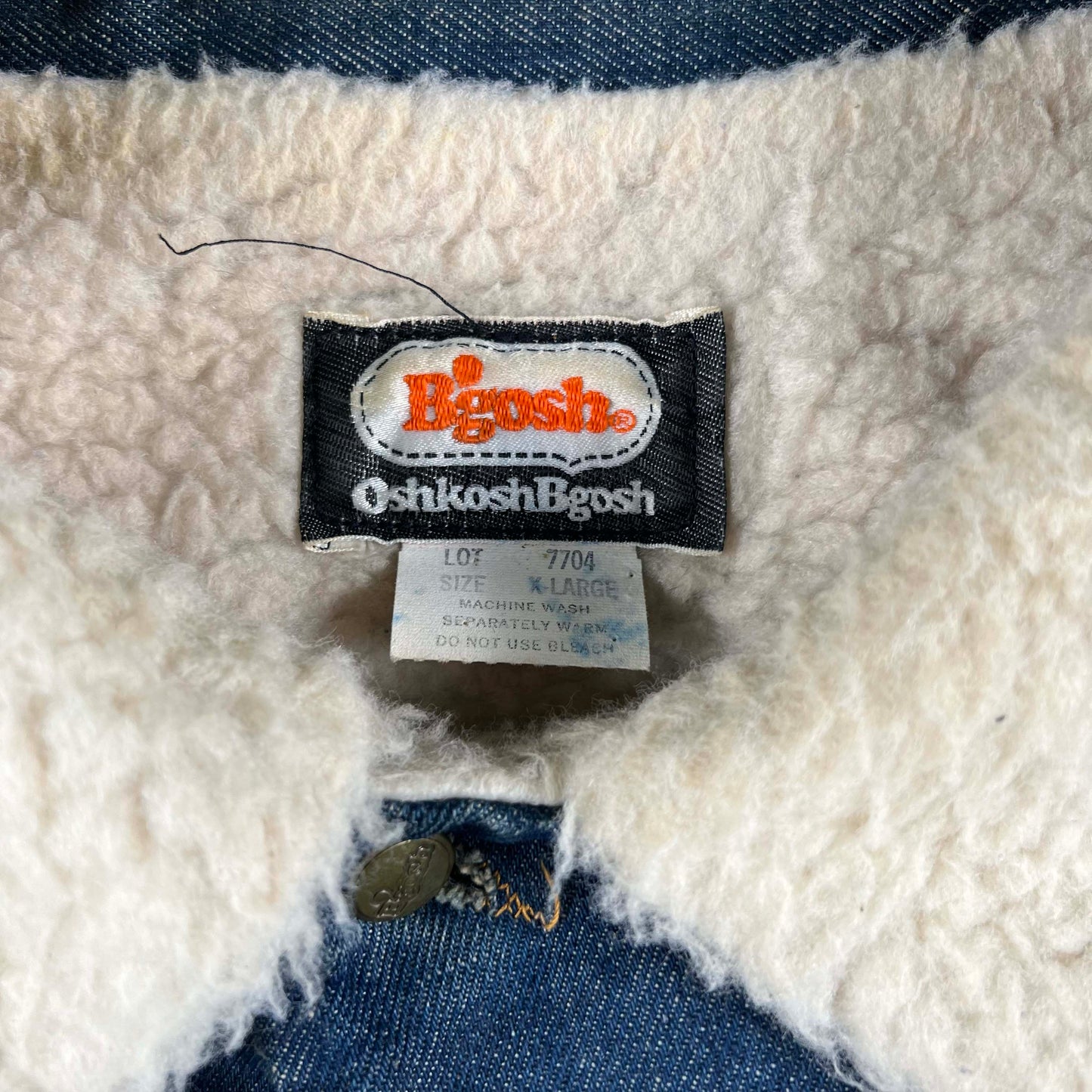 70s Osh'Kosh Sherpa Lined Denim Jacket- XL