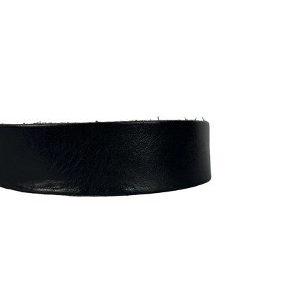 00s Calvin Klein Black Leather Belt- 26"-30"