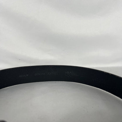 00s Calvin Klein Black Leather Belt- 26"-30"