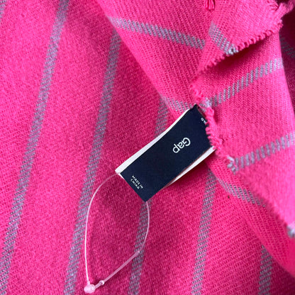 2012 Gap Deadstock Neon Pink Striped Acrylic Scarf