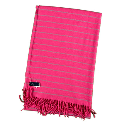 2012 Gap Deadstock Neon Pink Striped Acrylic Scarf