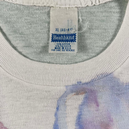 70s Paper Thin Painted Flowers Tee- M