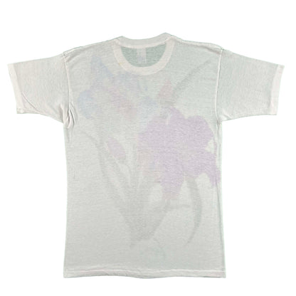 70s Paper Thin Painted Flowers Tee- M