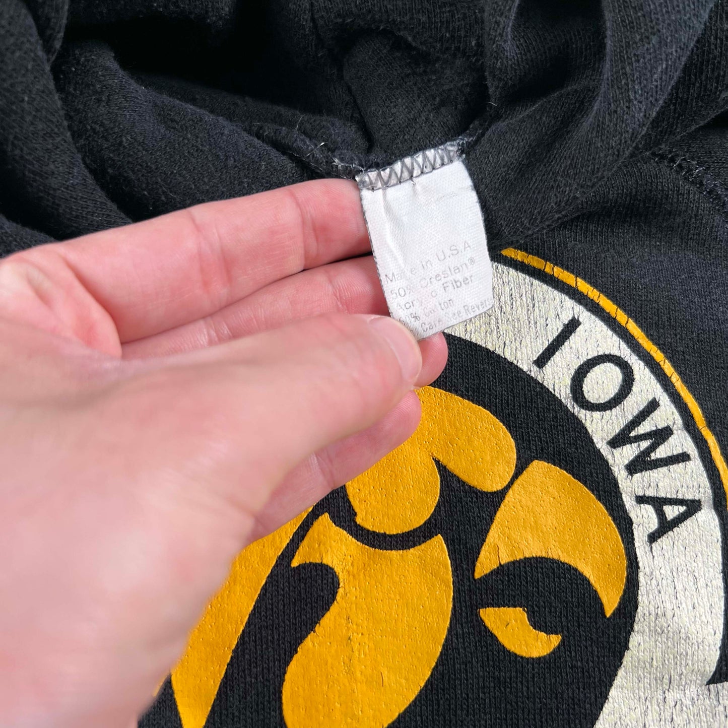 80s Univ of Iowa Hawkeyes Hoodie- XXS