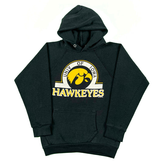 80s Univ of Iowa Hawkeyes Hoodie- XXS