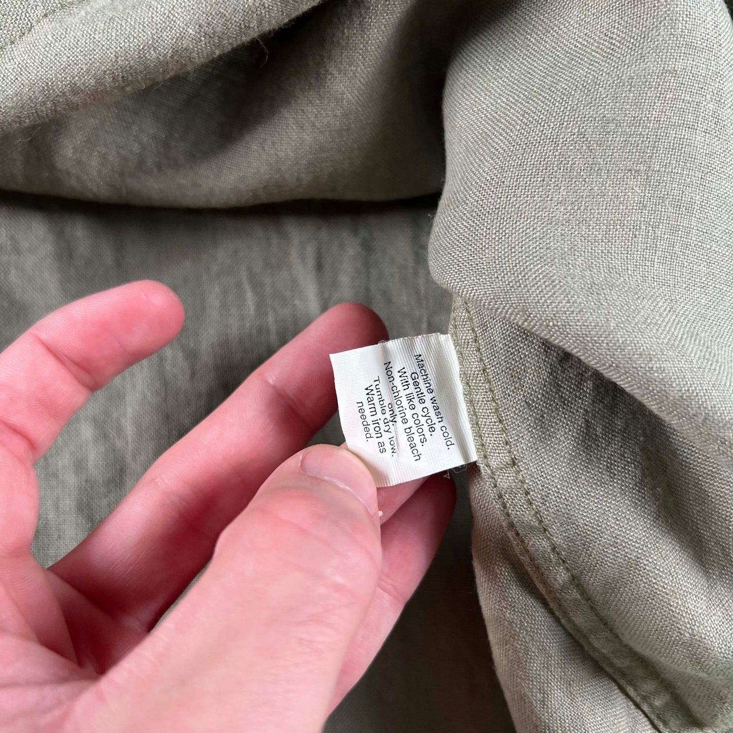 90s J.Crew Linen Button Up Shirt- XL