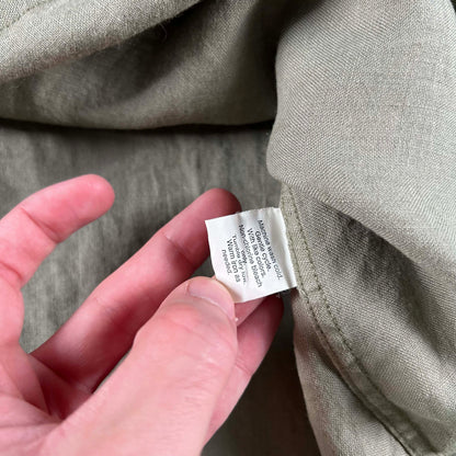 90s J.Crew Linen Button Up Shirt- XL