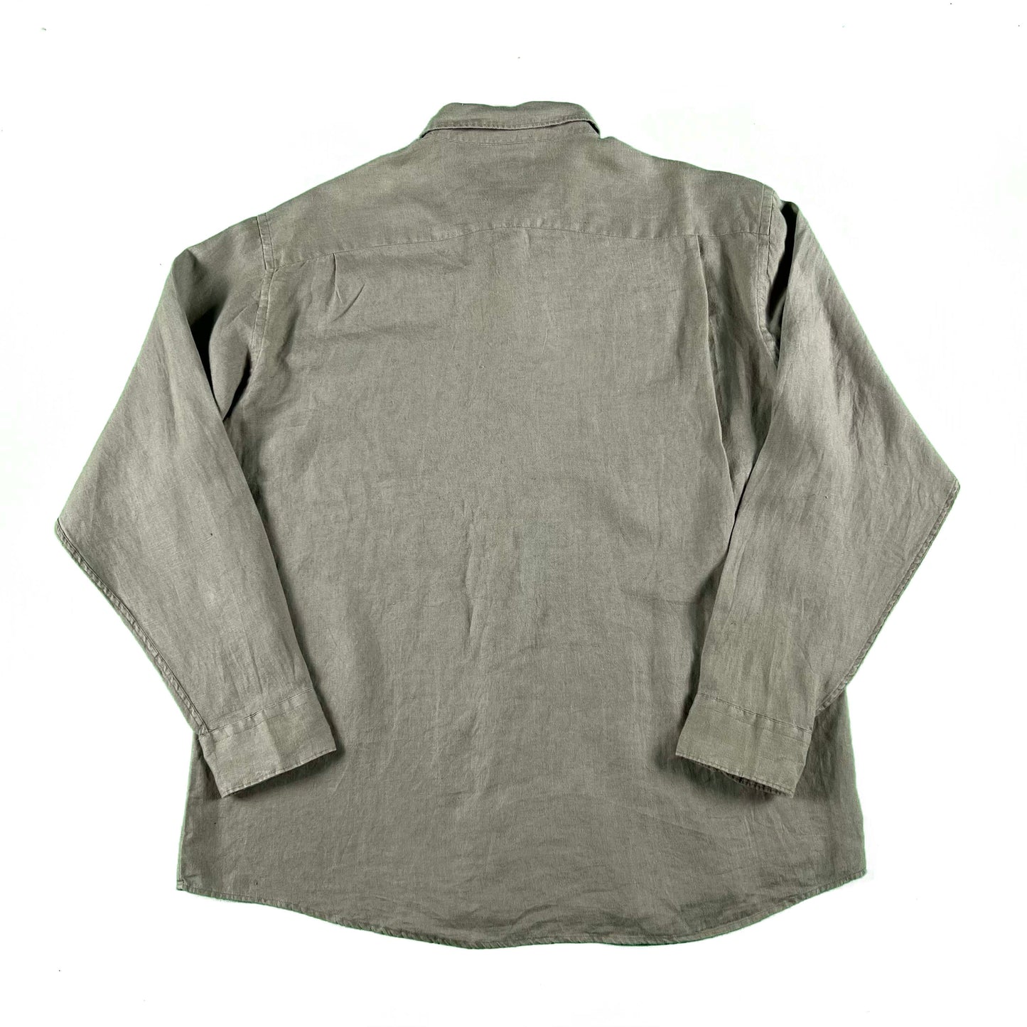 90s J.Crew Linen Button Up Shirt- XL