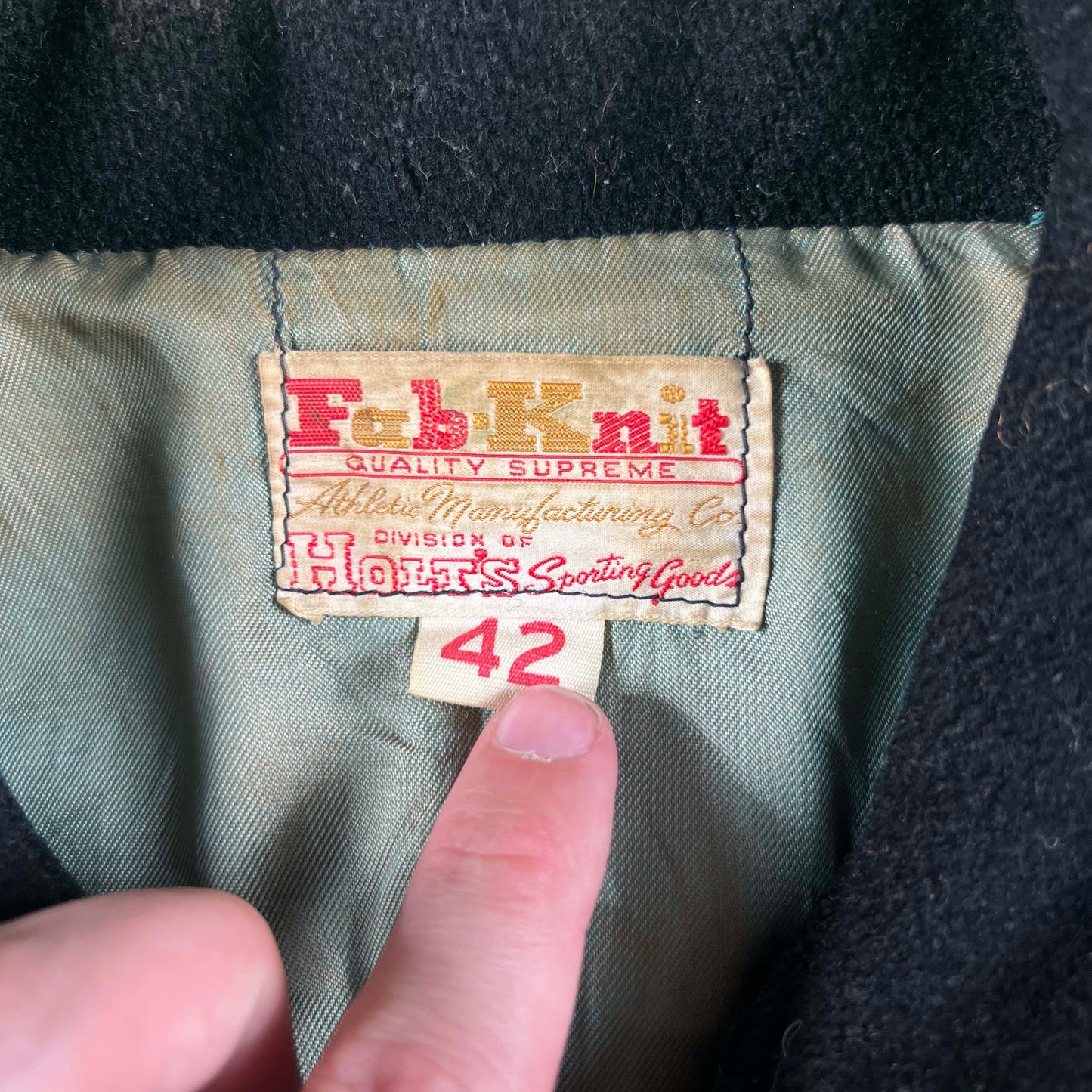70s Black and Yellow Varsity Jacket- L