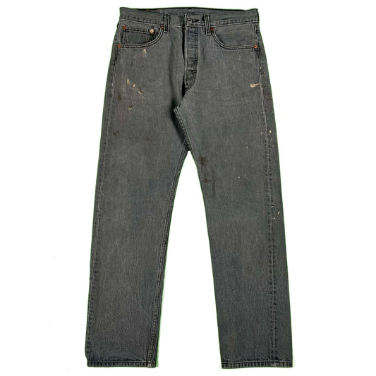 y2k Dark Grey Levi's 501 Painter's Denim- 32x30