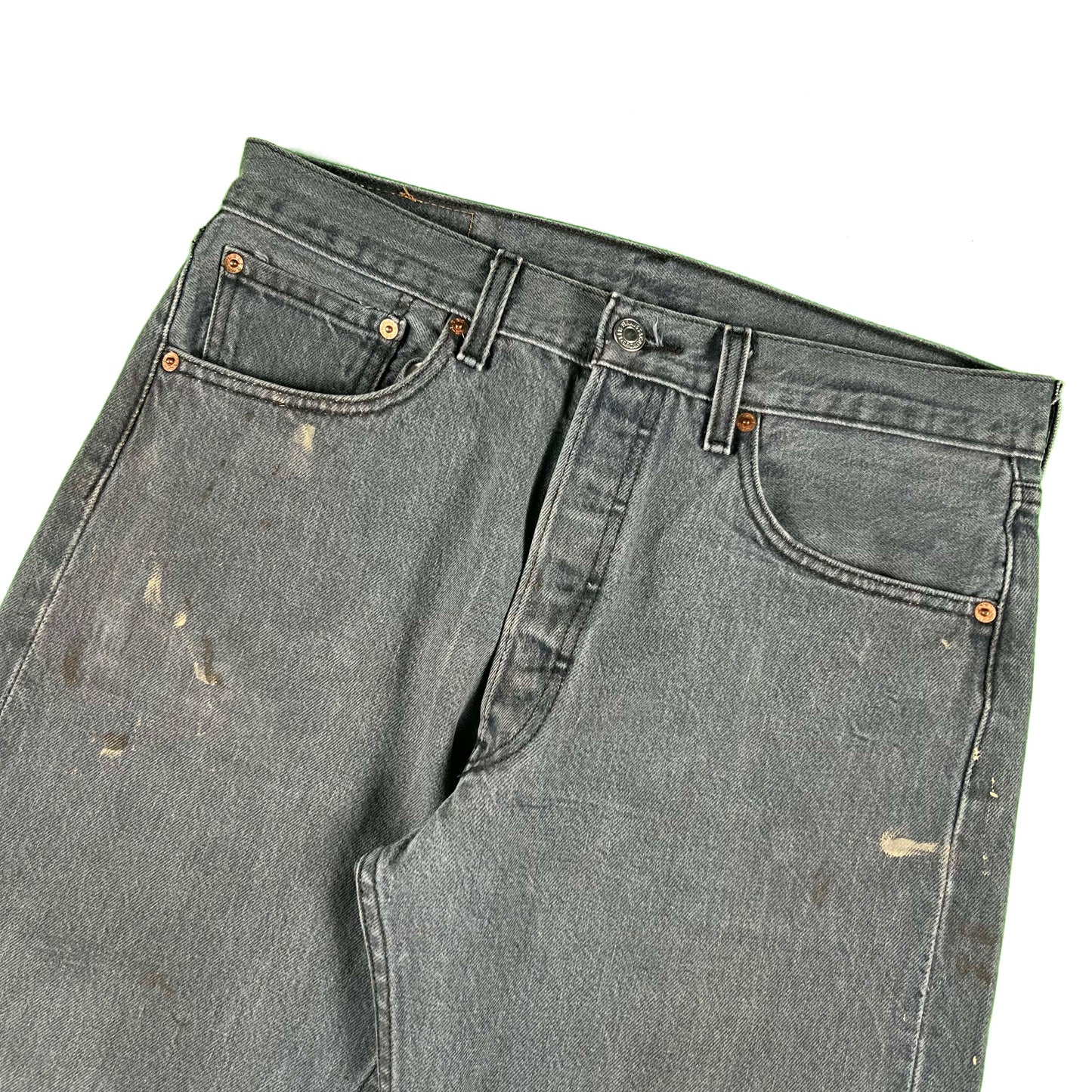 y2k Dark Grey Levi's 501 Painter's Denim- 32x30