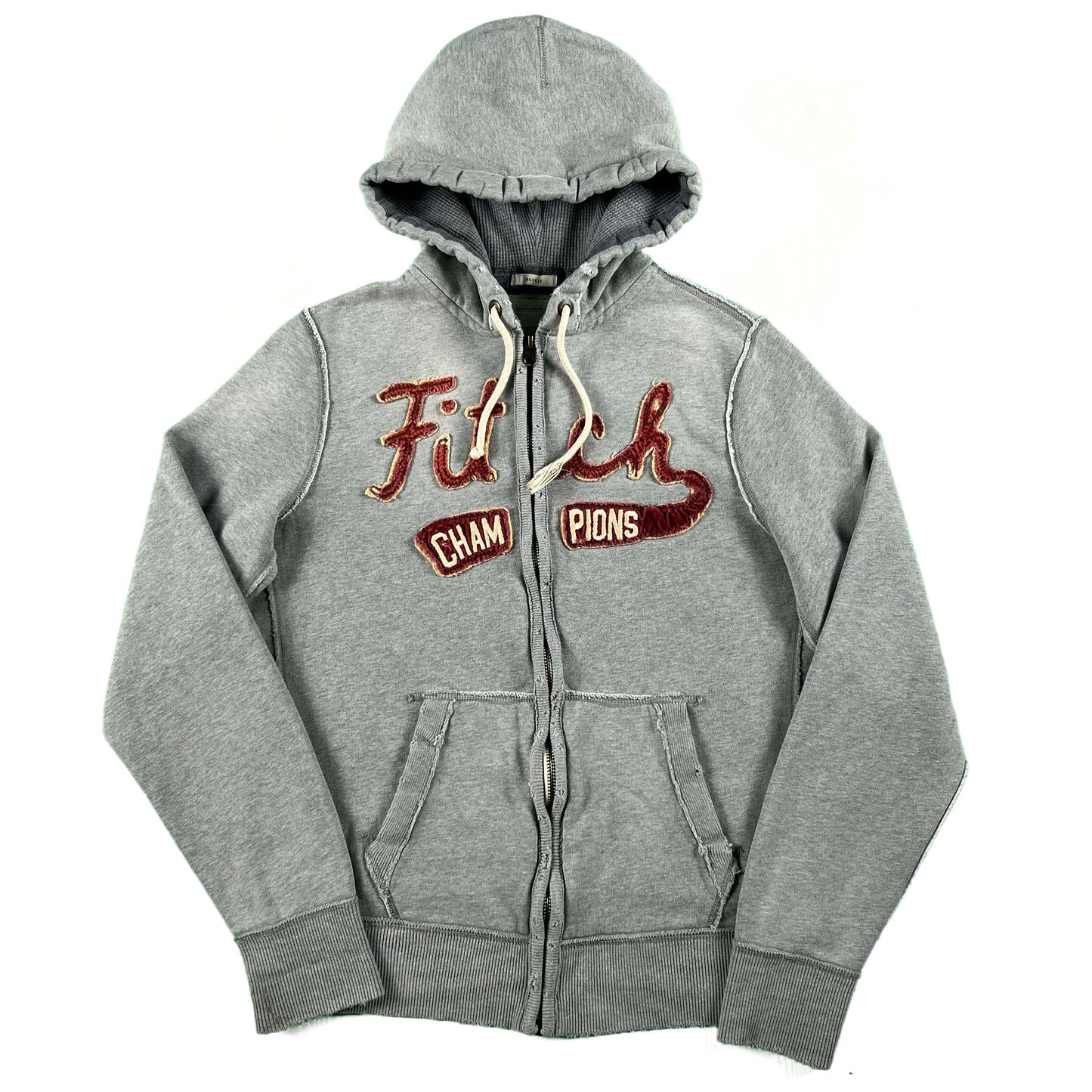 00s A&F 'Fitch Champions' Zip Up Hoodie- XL