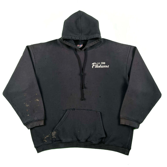 Perfectly Worn Black Piledrivers Hoodie- XXL