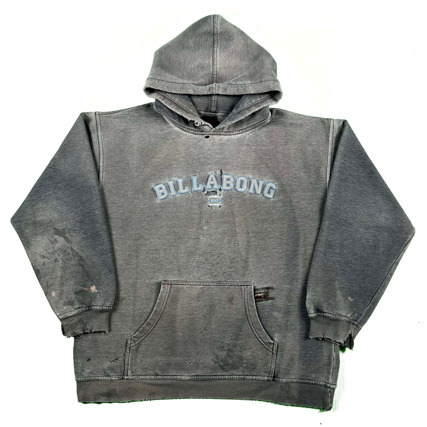 00s Thrashed & Sun Faded Billabong Hoodie- L