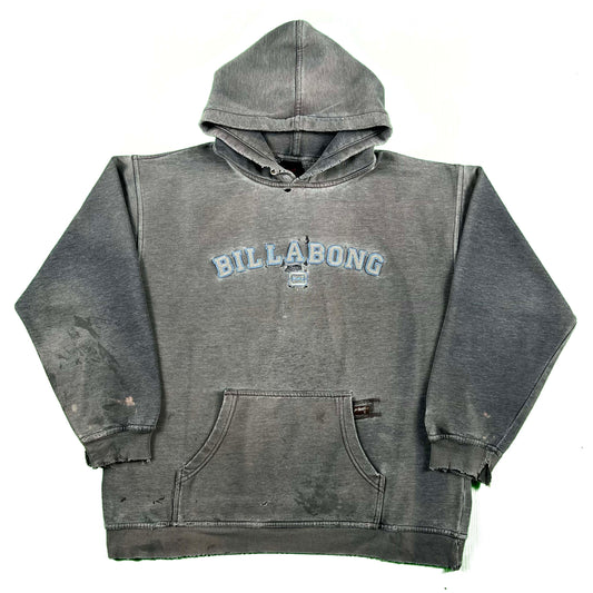 00s Thrashed & Sun Faded Billabong Hoodie- L