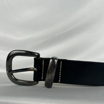 2001 Gap Black Leather Belt- 28"-32"