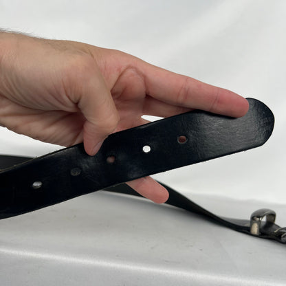 2001 Gap Black Leather Belt- 28"-32"