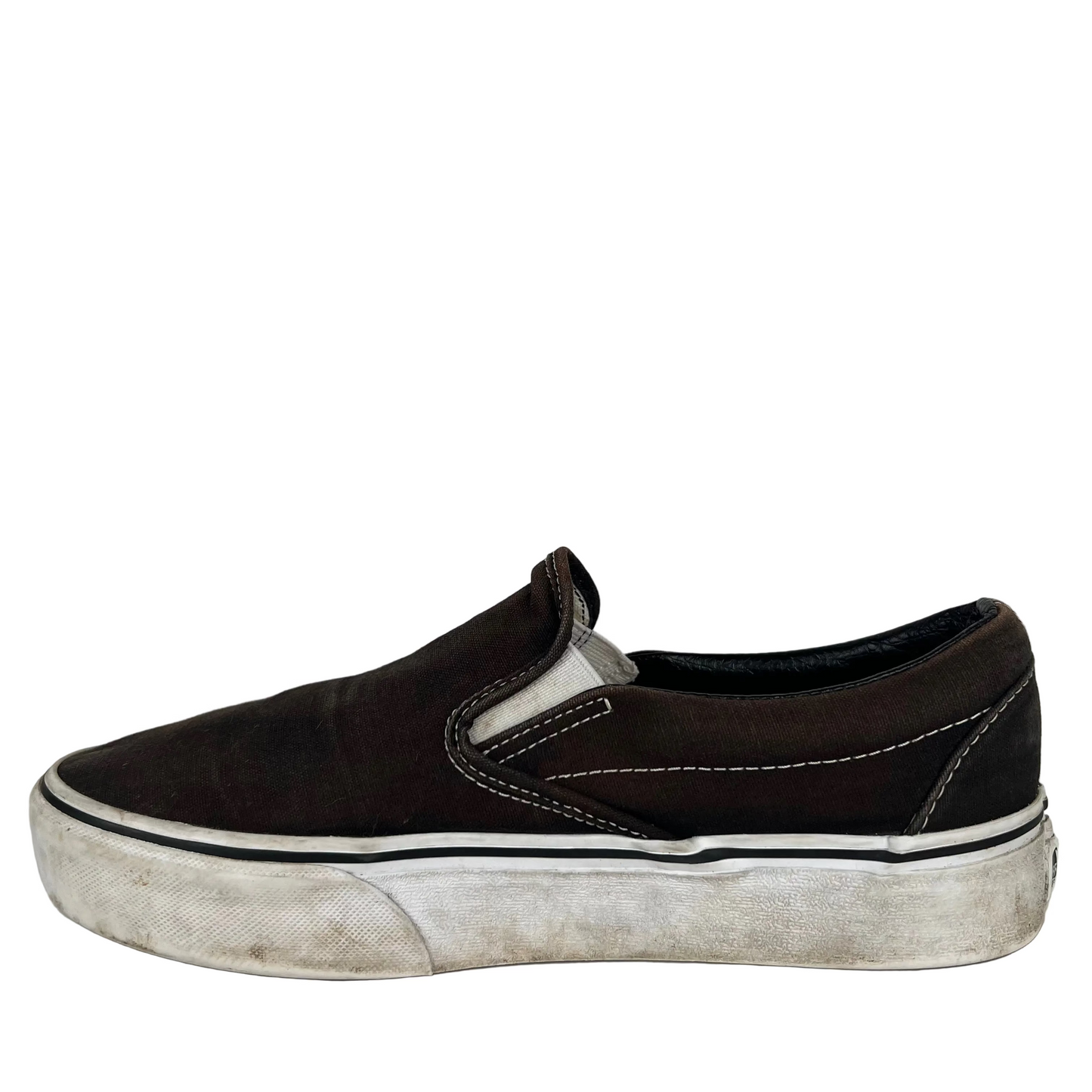 Faded Black Vans Slip Ons- M's 8.5, W's 10