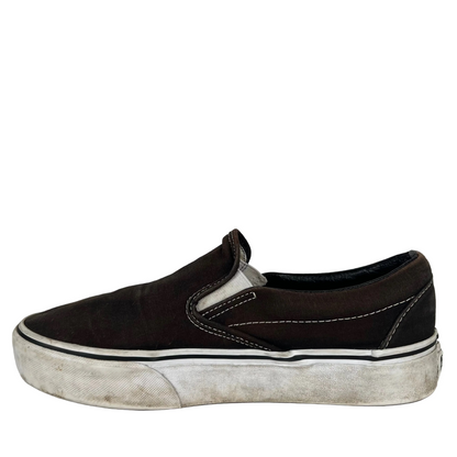 Faded Black Vans Slip Ons- M's 8.5, W's 10