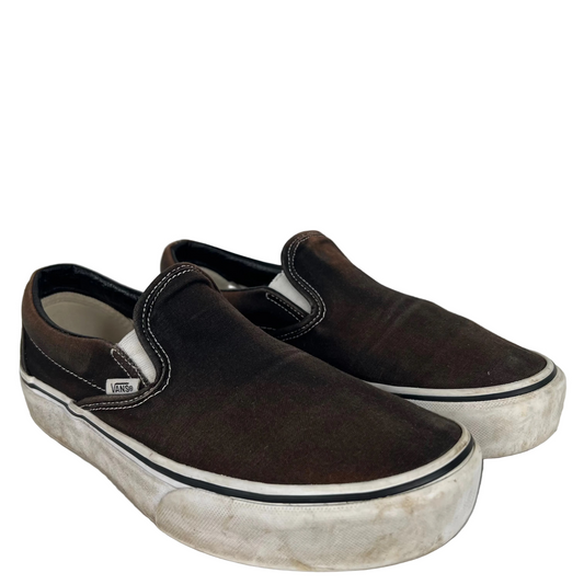 Faded Black Vans Slip Ons- M's 8.5, W's 10