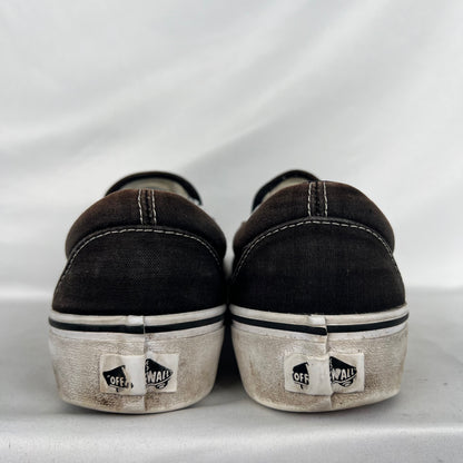 Faded Black Vans Slip Ons- M's 8.5, W's 10