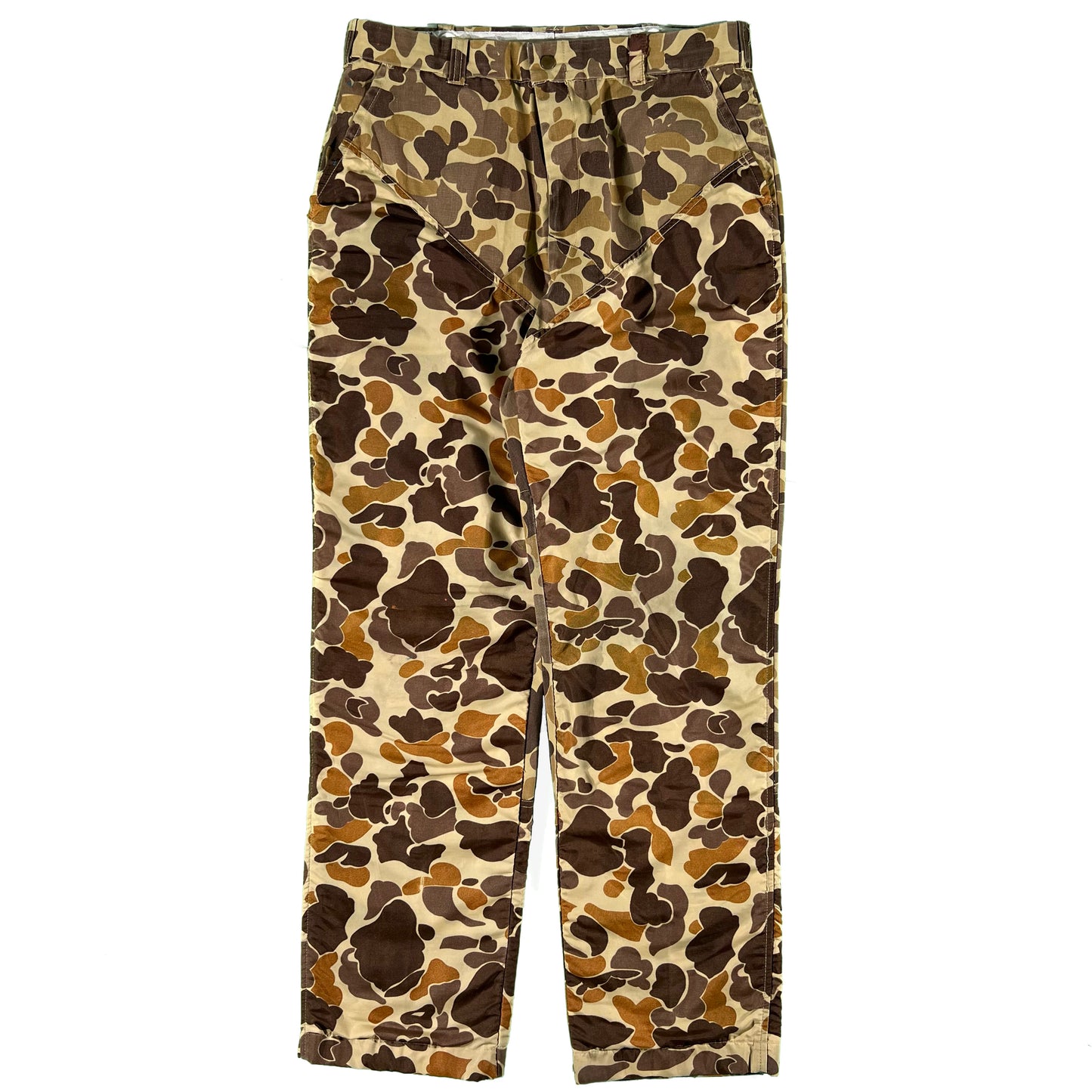 80s 2 Tone Duck Camo Hunting Pants- 34x32