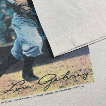 90s Lou Gehrig Art Tee- M