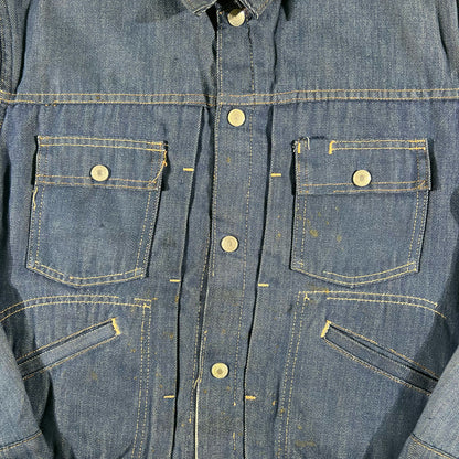 60s Ranchcraft Quilt Lined Selvedge Denim Trucker Jacket- S