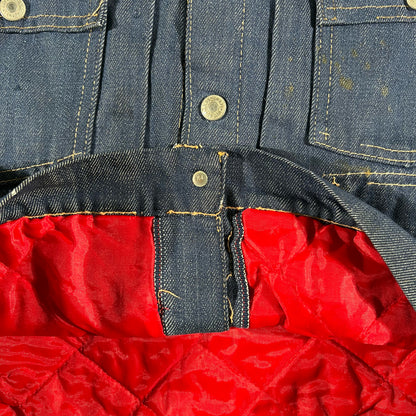 60s Ranchcraft Quilt Lined Selvedge Denim Trucker Jacket- S