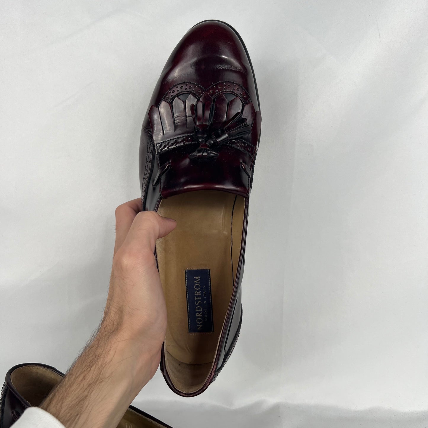 90s Nordstrom Made in Italy Leather Tassel Loafers- M's 10, W's 11.5
