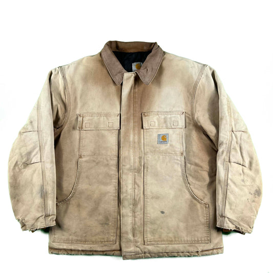 00s Carhartt Sun Faded Tan Arctic Work Jacket- XL