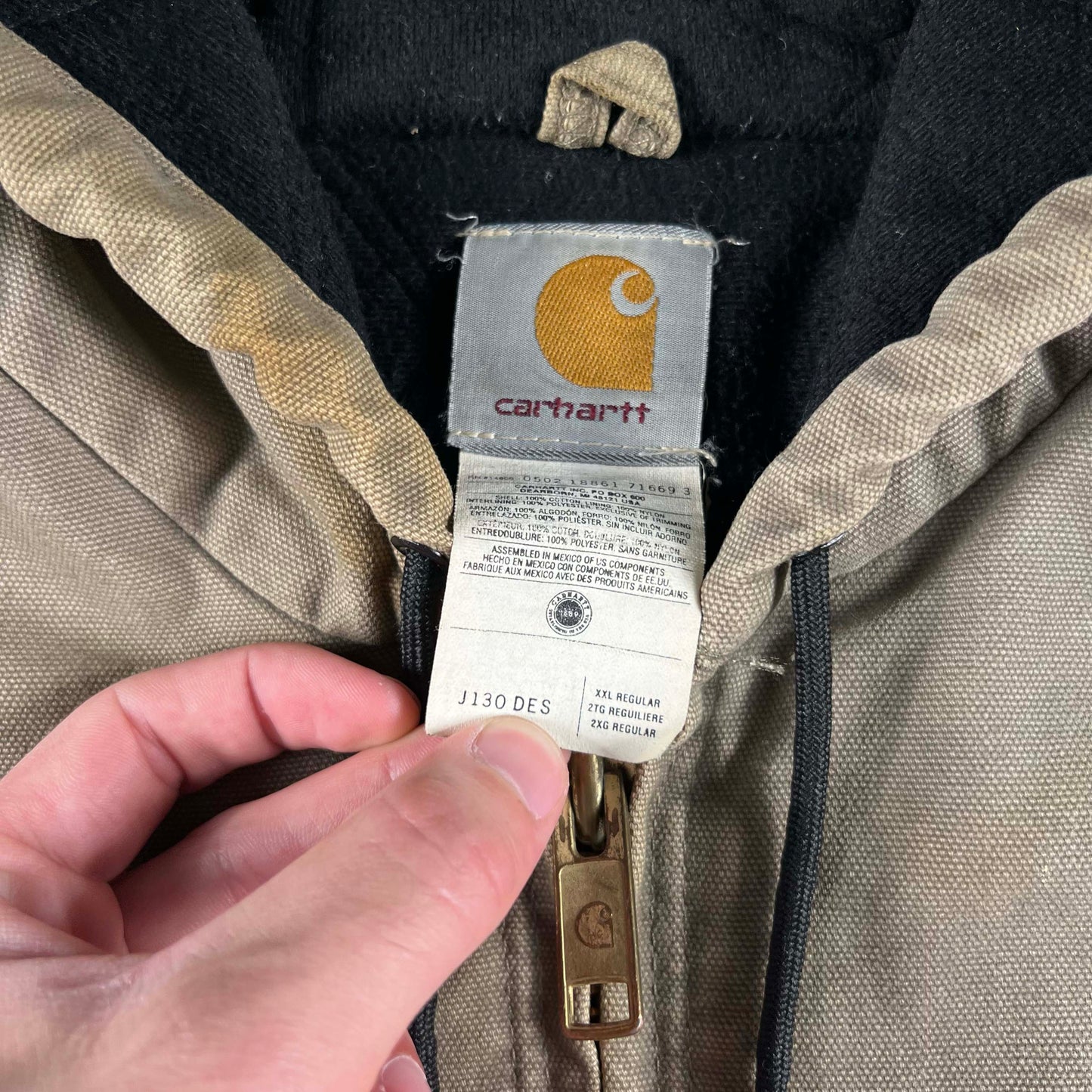 00s Carhartt Beat Up Hooded Work Jacket- XXL