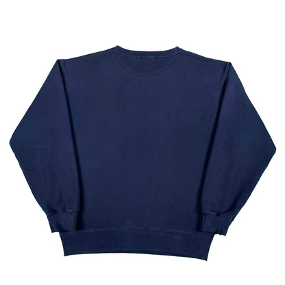 90s Faded Navy Blue Distressed Polo RL Sweatshirt- L