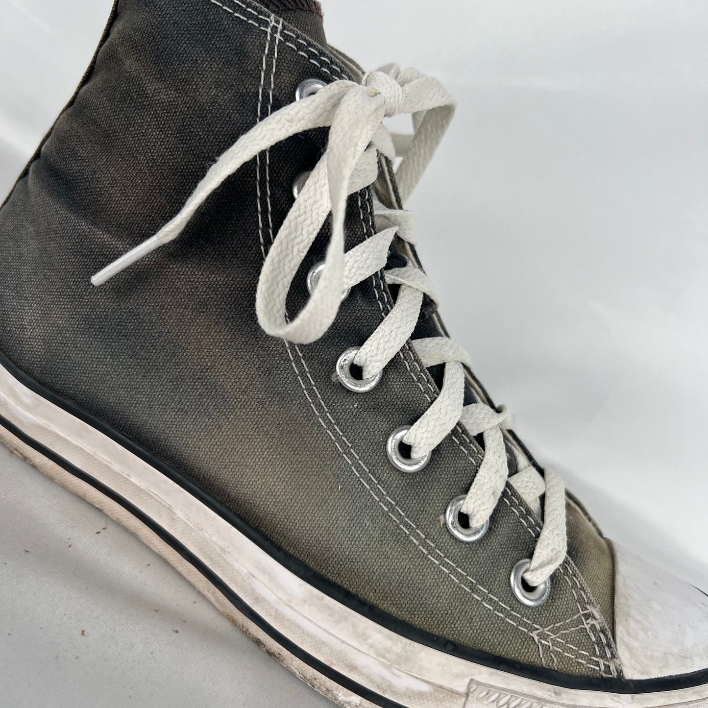 Sun Faded Black High Top Converse- M's 6, W's 7.5